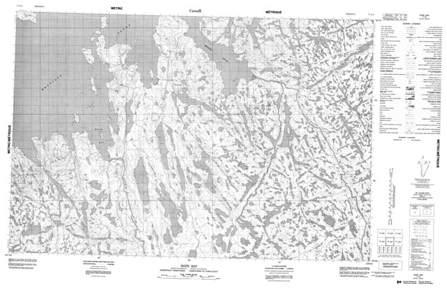 Hope Bay Topographic Paper Map 077A03 at 1:50,000 scale