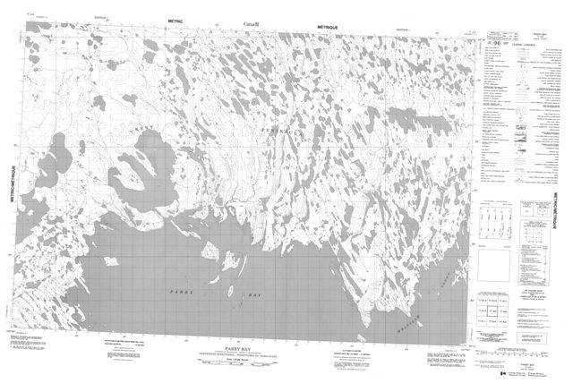 Parry Bay Topographic Paper Map 077A05 at 1:50,000 scale