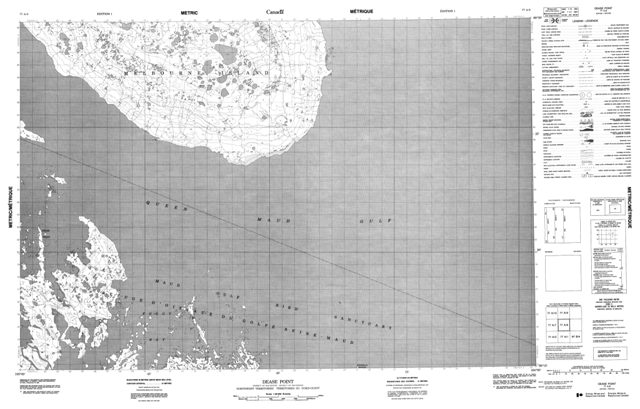 Dease Point Topographic Paper Map 077A08 at 1:50,000 scale