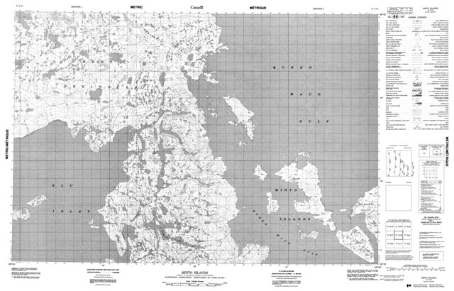 Minto Islands Topographic Paper Map 077A10 at 1:50,000 scale