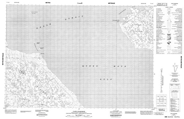 Cape Colborne Topographic Paper Map 077A15 at 1:50,000 scale