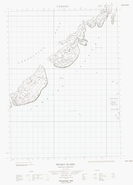 Wilmot Islands Topographic Paper Map 077B02W at 1:50,000 scale