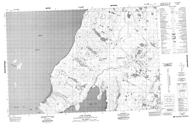 Cape Flinders Topographic Paper Map 077B08 at 1:50,000 scale