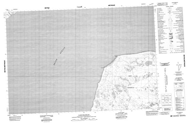 Cape Franklin Topographic Paper Map 077B09 at 1:50,000 scale