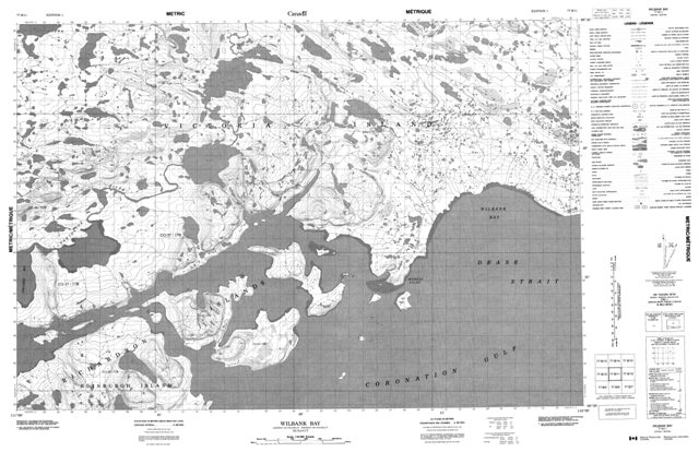 Wilbank Bay Topographic Paper Map 077B11 at 1:50,000 scale
