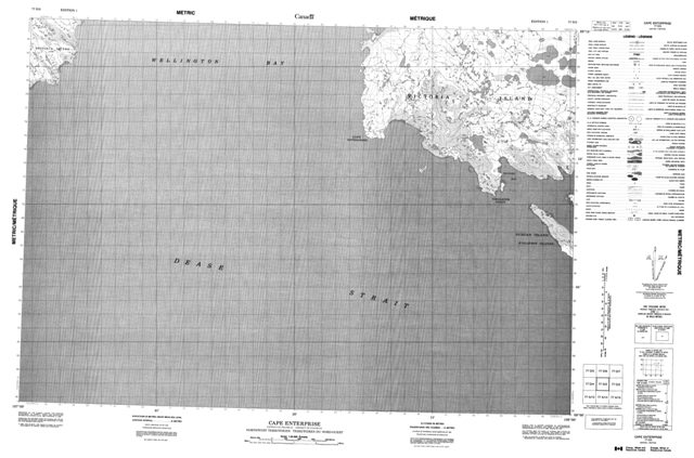 Cape Enterprise Topographic Paper Map 077D03 at 1:50,000 scale