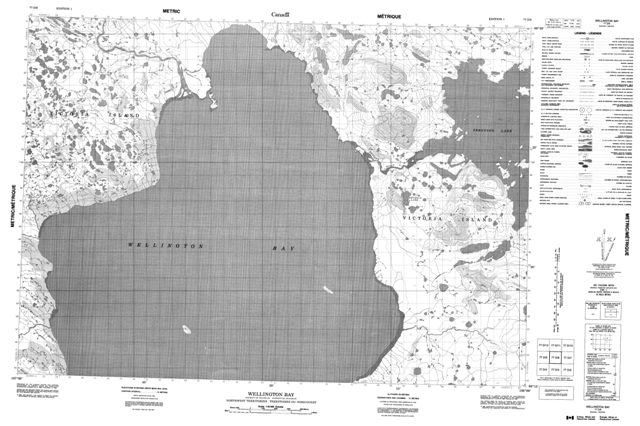 Wellington Bay Topographic Paper Map 077D06 at 1:50,000 scale