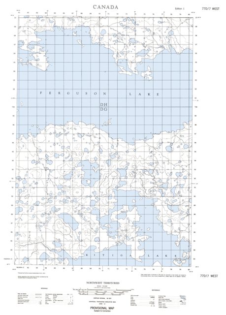 No Title Topographic Paper Map 077D07W at 1:50,000 scale