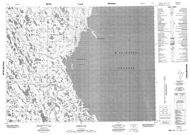 Norway Bay Topographic Paper Map 077H01 at 1:50,000 scale