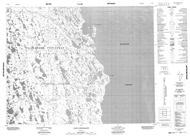 Cape Copenhagen Topographic Paper Map 077H09 at 1:50,000 scale