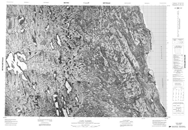 Cape Nansen Topographic Paper Map 078A02 at 1:50,000 scale