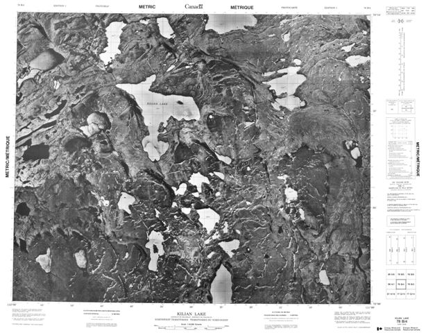 Kilian Lake Topographic Paper Map 078B04 at 1:50,000 scale