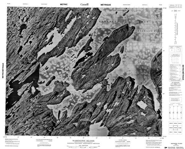 Washington Islands Topographic Paper Map 078B05 at 1:50,000 scale
