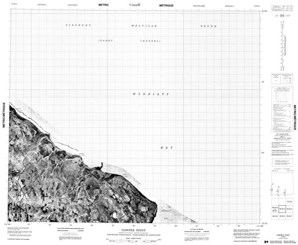 Cowper Point Topographic Paper Map 078B13 at 1:50,000 scale