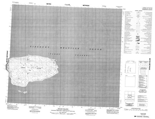 Kilian Island Topographic Paper Map 078D12 at 1:50,000 scale