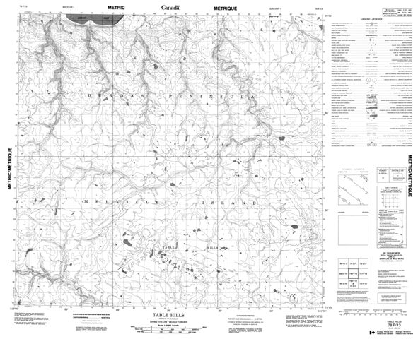 Table Hills Topographic Paper Map 078F13 at 1:50,000 scale