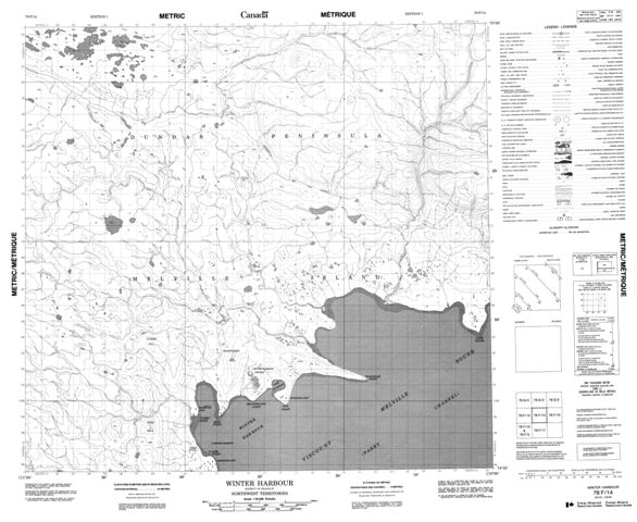 Winter Harbour Topographic Paper Map 078F14 at 1:50,000 scale