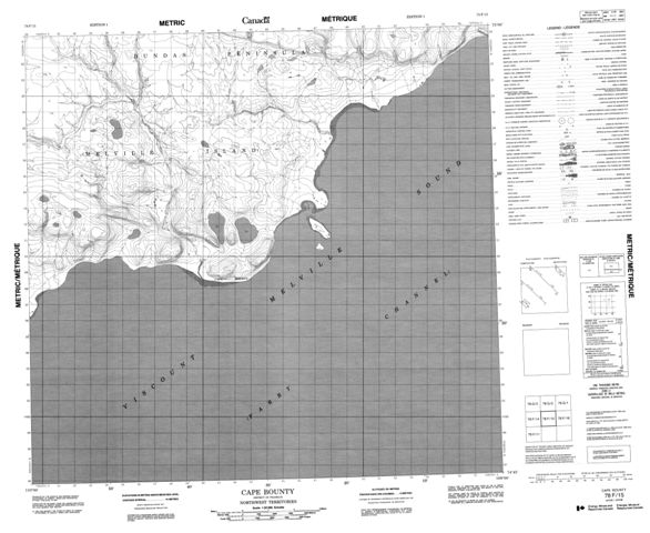 Cape Bounty Topographic Paper Map 078F15 at 1:50,000 scale