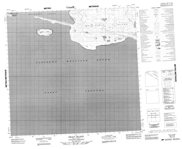Dealy Island Topographic Paper Map 078F16 at 1:50,000 scale