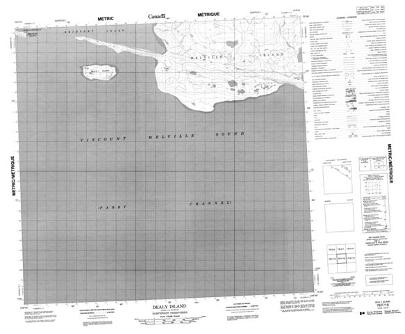 Dealy Island Topographic Paper Map 078F16 at 1:50,000 scale