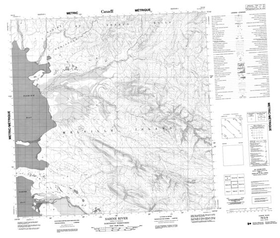 Sabine River Topographic Paper Map 078G09 at 1:50,000 scale
