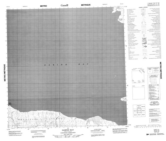 Sabine Bay Topographic Paper Map 078G10 at 1:50,000 scale
