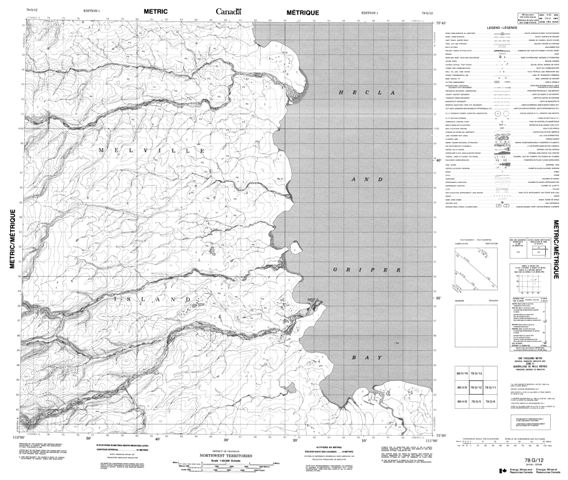 No Title Topographic Paper Map 078G12 at 1:50,000 scale