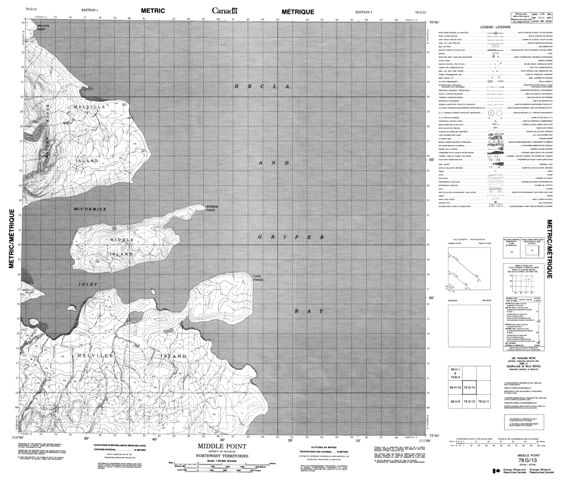Middle Point Topographic Paper Map 078G13 at 1:50,000 scale