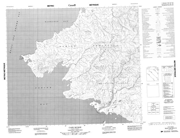 Cape Mudge Topographic Paper Map 078G15 at 1:50,000 scale