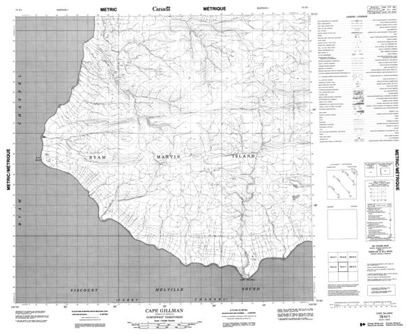 Cape Gillman Topographic Paper Map 078H01 at 1:50,000 scale