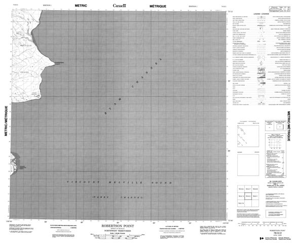 Robertson Point Topographic Paper Map 078H02 at 1:50,000 scale