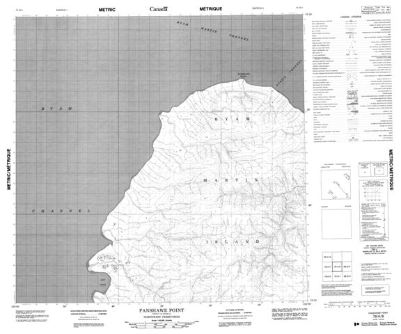 Fanshawe Point Topographic Paper Map 078H08 at 1:50,000 scale