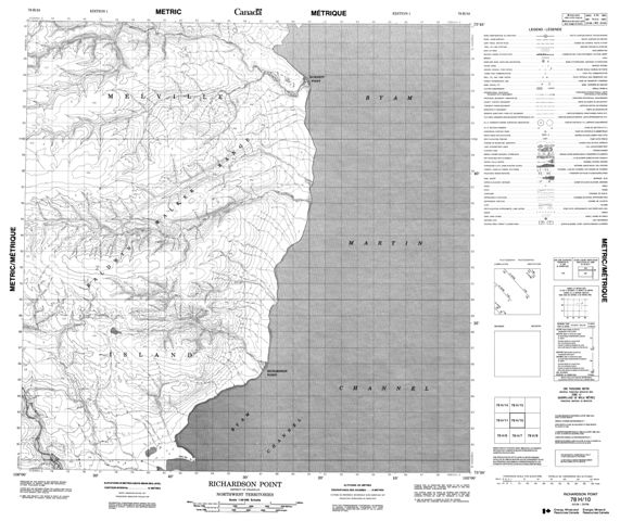 Richardson Point Topographic Paper Map 078H10 at 1:50,000 scale