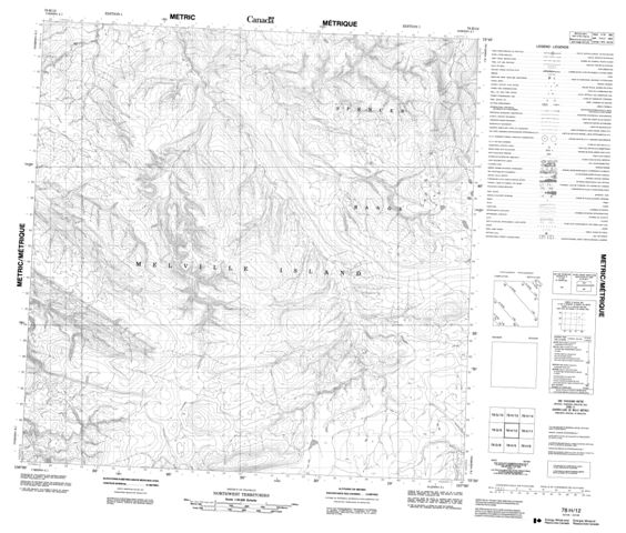 No Title Topographic Paper Map 078H12 at 1:50,000 scale
