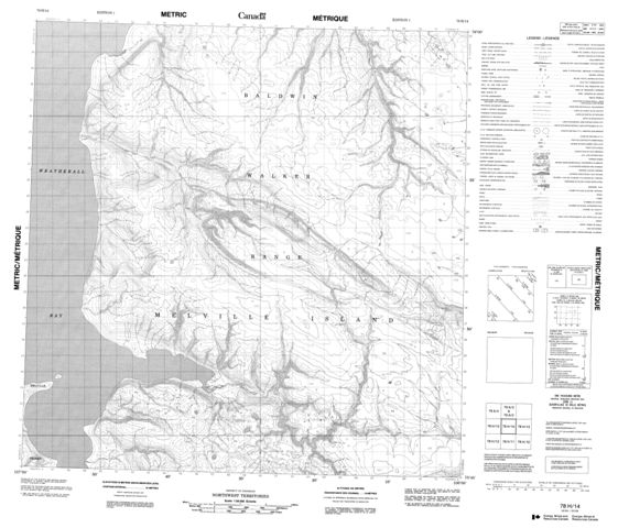 No Title Topographic Paper Map 078H14 at 1:50,000 scale