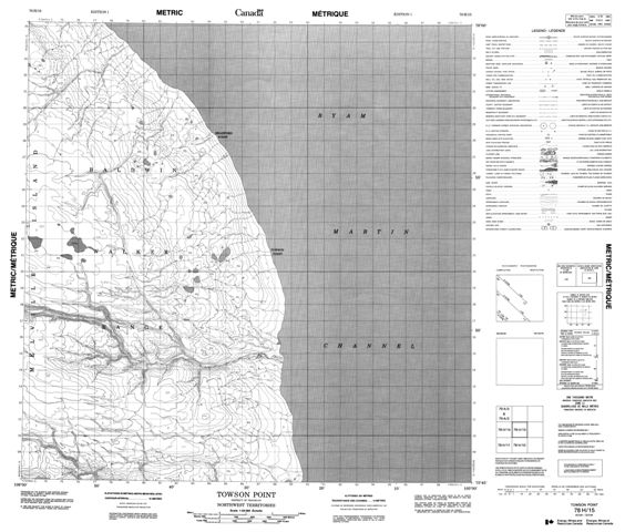 Towson Point Topographic Paper Map 078H15 at 1:50,000 scale