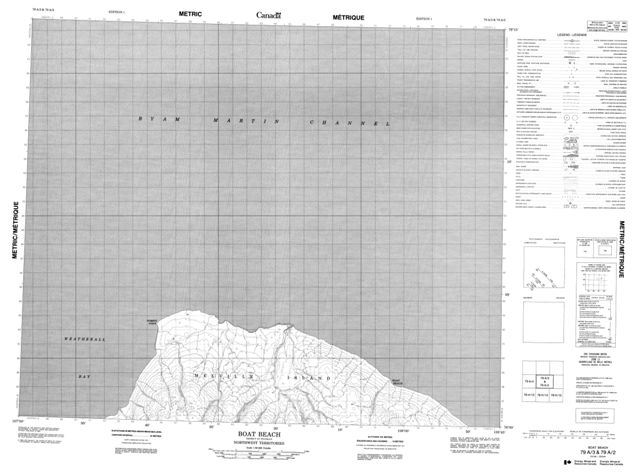 Boat Beach Topographic Paper Map 079A03 at 1:50,000 scale