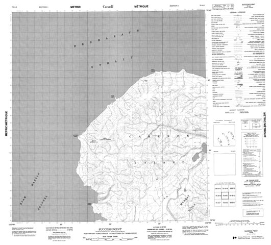 Success Point Topographic Paper Map 079A09 at 1:50,000 scale