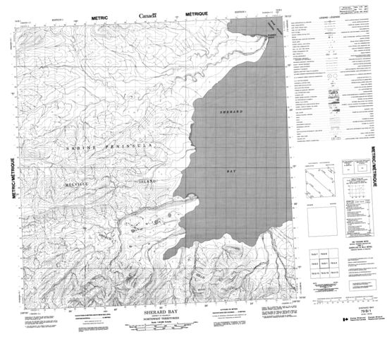 Sherard Bay Topographic Paper Map 079B01 at 1:50,000 scale