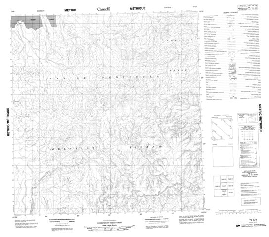 No Title Topographic Paper Map 079B07 at 1:50,000 scale