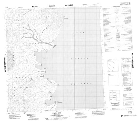Eden Bay Topographic Paper Map 079B09 at 1:50,000 scale