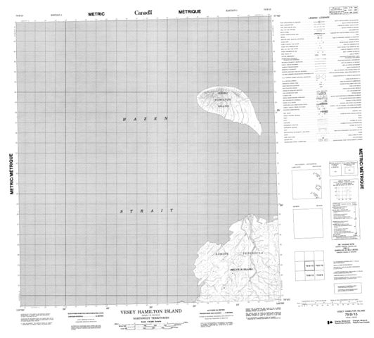 Vesey Hamilton Island Topographic Paper Map 079B15 at 1:50,000 scale