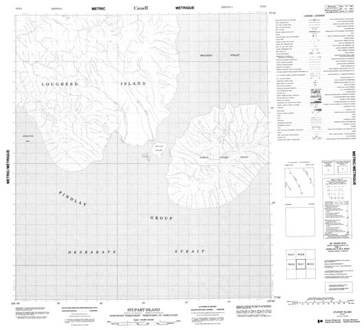 Stupart Island Topographic Paper Map 079D01 at 1:50,000 scale