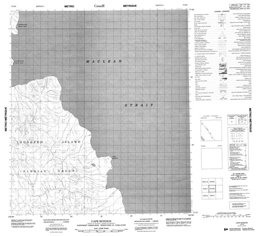 Cape Rondon Topographic Paper Map 079D08 at 1:50,000 scale