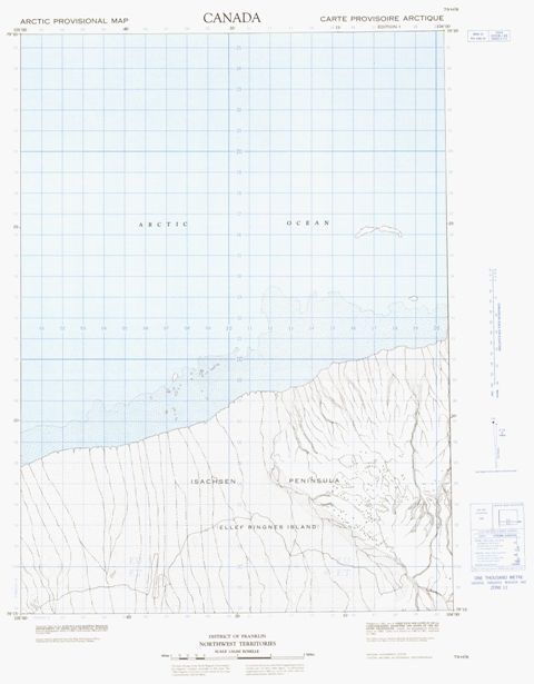 No Title Topographic Paper Map 079H08 at 1:50,000 scale