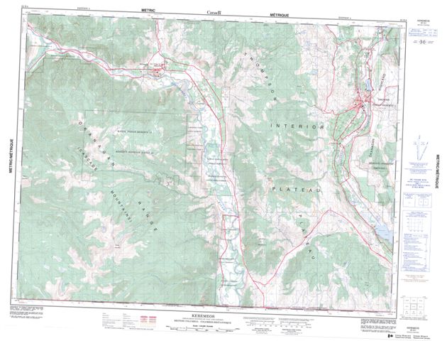 Keremeos Topographic Paper Map 082E04 at 1:50,000 scale