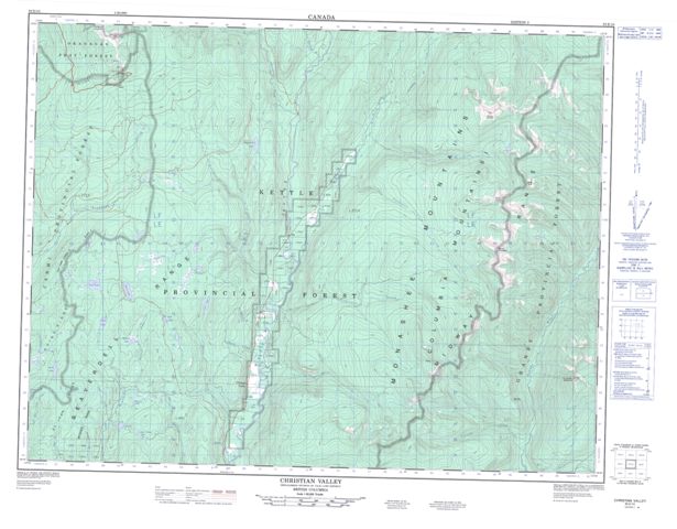 Christian Valley Topographic Paper Map 082E10 at 1:50,000 scale