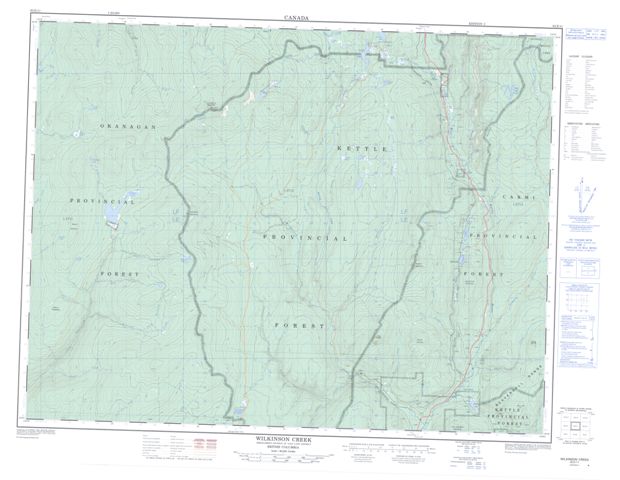 Wilkinson Creek Topographic Paper Map 082E11 at 1:50,000 scale