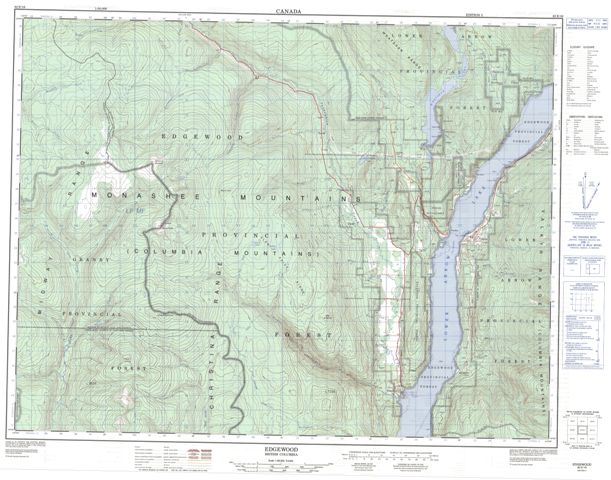 Edgewood Topographic Paper Map 082E16 at 1:50,000 scale