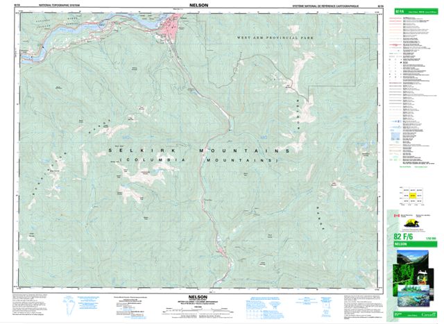 Nelson Topographic Paper Map 082F06 at 1:50,000 scale